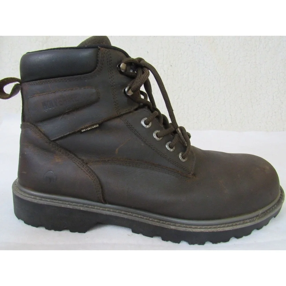 Wolverine Brown Floorhand Waterproof Steel Toe Oil Slip Resist Work Boots Sz 13M